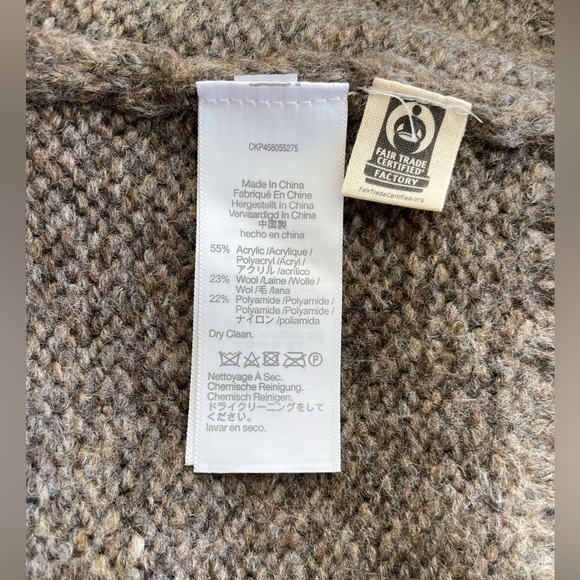 Madewell Harwood Cableknit Mockneck Cardigan Sweater in brown NWT - Picture 8 of 8